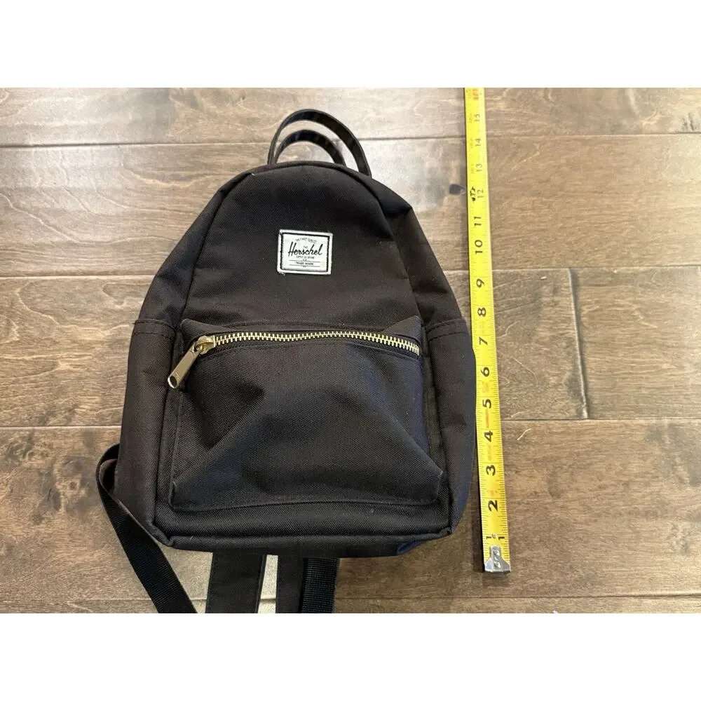 The Herschel Supply Co. Brand Unisex Mini Black Classic Backpack 11.5x9x5